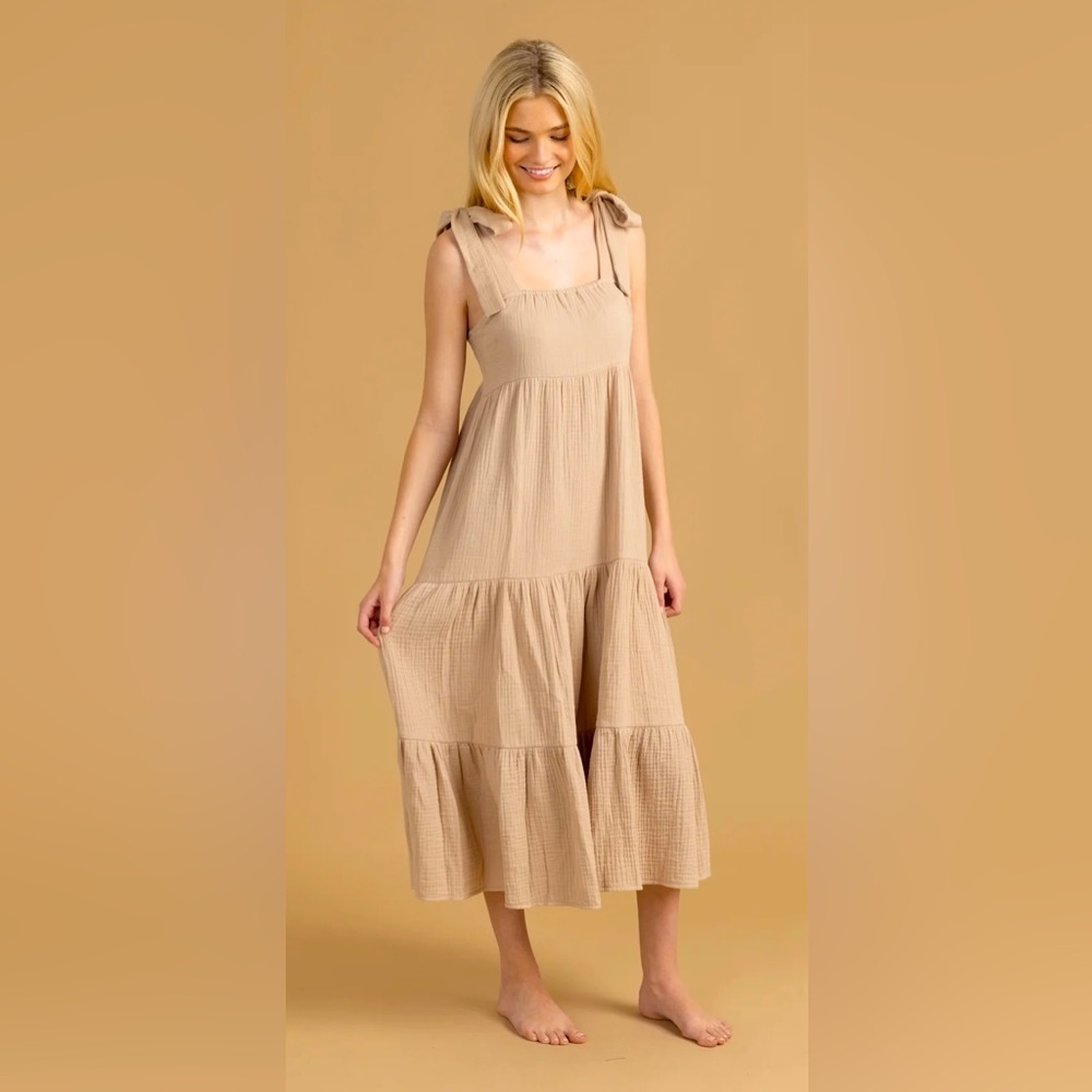 S’EDGE WEBDY DRESS MSRP $225 Size M - Pebble